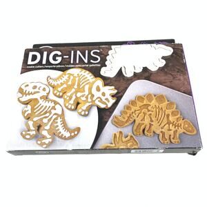 Fred Dig-Ins Cookie Cutters Stampers Dinosaur Skeleton Set of 3 NIB